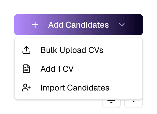 The Add Candidates menu